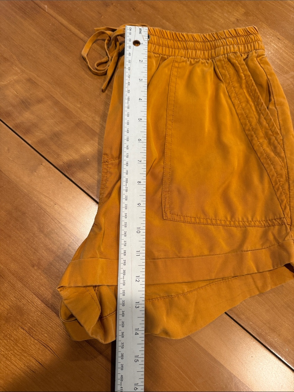 Garage Women's Drawstring Utility Shorts - Rust Color- small - Picture 5 of 5